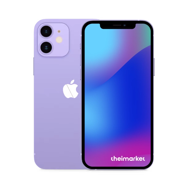 iPhone 12 mini purple front side and back side