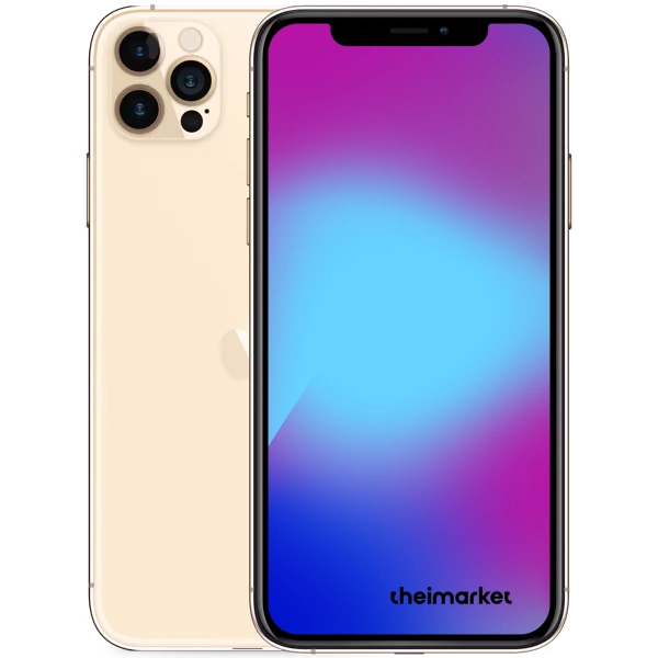 iPhone 12 pro max gold front and back side