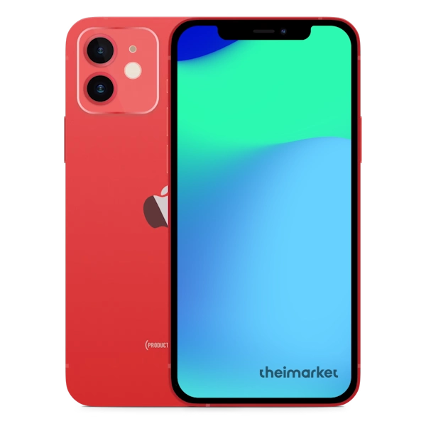 iphone 12 red back and front side